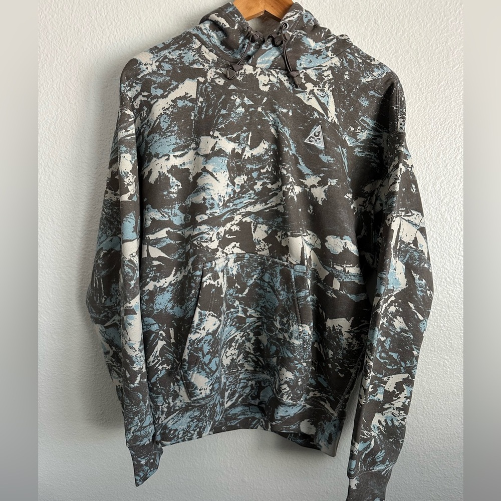 Nike ACG Therma-Fit Camouflage Print Fleece Hoodie Camo Unisex Size XS